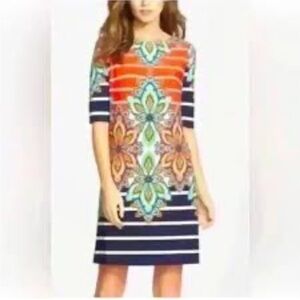 Joseph Ribkoff Colorful Mini Sheath Dress sz 8